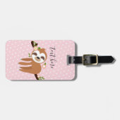 slet, schattige sloep, dierlijk voorbeeld bagagelabel (Voorkant horizontaal)