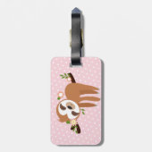 slet, schattige sloep, dierlijk voorbeeld bagagelabel (Achterkant verticaal)