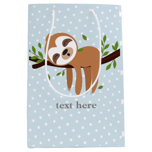 slet, schattige sloep, dierlijk voorbeeld medium cadeauzakje (Voorkant)