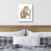 Sleuf als ambachtsman met frank canvas afdruk (Insitu (Slaapkamer))