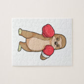 Sleuf als Boxer met Boxing-handschoenen Legpuzzel (Horizontaal)