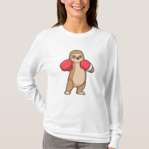 Sleuf als Boxer met Boxing-handschoenen T-shirt