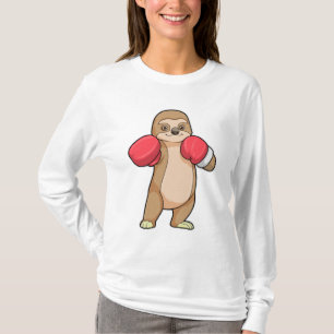 Sleuf als Boxer met Boxing-handschoenen T-shirt
