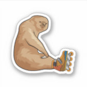 Sleuf als gealigneerd skater met gealigneerde scha sticker (Voorkant)