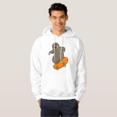 Sleuf als Skater met skateboard Hoodie (Voorkant volledig)