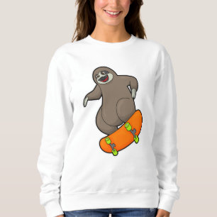 Sleuf als Skater met skateboard Trui