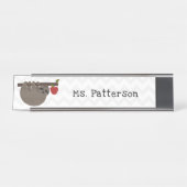 Sleuf Apple Tree Leraar-naamplaat Bureau Naambordje (Voorkant)