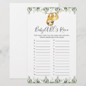 Sleuf Baby shower ABC's Race Game (Voorkant / Achterkant)