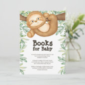 Sleuf Baby shower Book Request Enclosure Card Kaart (Staand voorkant)