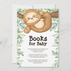 Sleuf Baby shower Book Request Enclosure Card Kaart