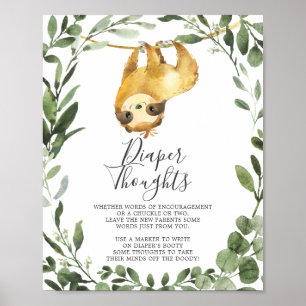 Sleuf Baby shower diapluiers Poster