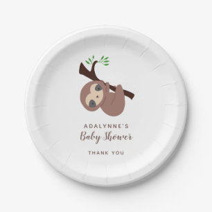 Sleuf Baby shower Genderneutrale Script Cute Papieren Bordje