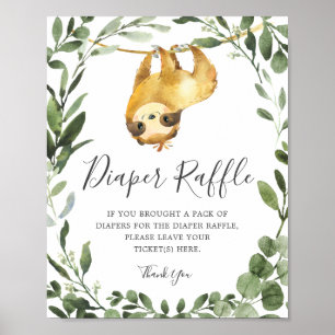 Sleuf Baby shower luierrolbordje Poster