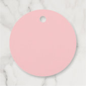 Sleuf Baby shower meisje Dank je roze handschrift Bedankjes Labels (Achterkant)