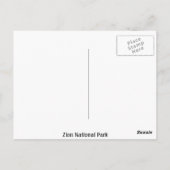 Sleuf Canyon in Zion National Park Briefkaart (Achterkant)