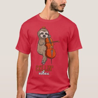 Sleuf Cello Player Cellist Nap Sloth T-shirt