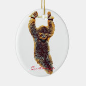 Sleuf die uit Thunder_Cove hangt Keramisch Ornament (Rechts)