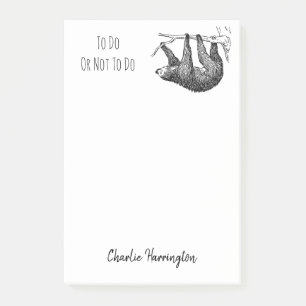 Sleuf  dierenwerk, lui om lijst te maken post-it® notes