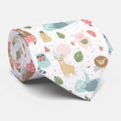 Sleuf en vriendenpatroon stropdas (Opgerold)