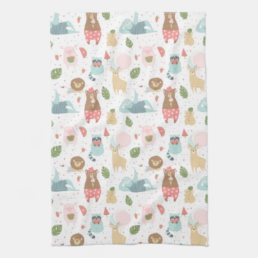 Sleuf en vriendenpatroon theedoek (Verticaal)