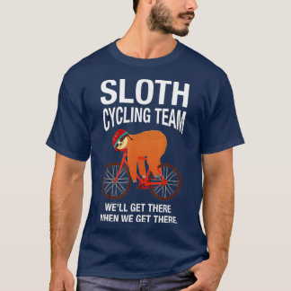 Sleuf-fietsteam - grappige luie stoel op een bike t-shirt
