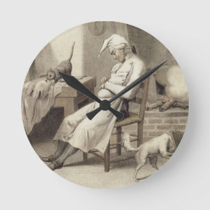 Sleuf in de keuken, van een reeks prints depi ronde klok