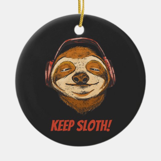 Sleuf kalm houden in de chillin- sleufmodus keramisch ornament (Voorkant)