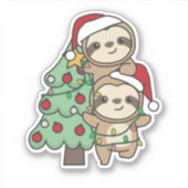 Sleuf kerstboomkerstdieren Sleuven Sticker (Voorkant)