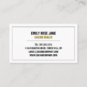 Sleuf-machine, casino, gamesector visitekaartje (Achterkant)