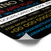 Sleuf-machine, casino Night, gamesector Poster (Hoek)