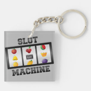 Sleuf machine-goed geld! sleutelhanger
