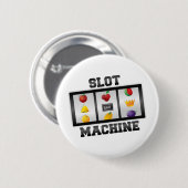Sleuf machine—goed luck! ronde button 5,7 cm (Voorkant /achterkant)