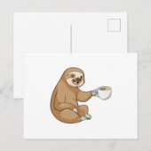 Sleuf met beker koffie briefkaart (Voorkant / Achterkant)