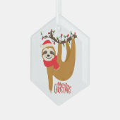 Sleuf met kerst met feestdag glas ornament (Voorkant links)