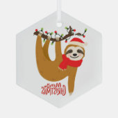 Sleuf met kerst met feestdag glas ornament (Achterkant)