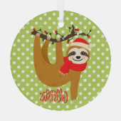 Sleuf met kerst met feestdag glas ornament (Achterkant)