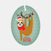 Sleuf met kerst met feestdag metalen ornament (Voorkant links)