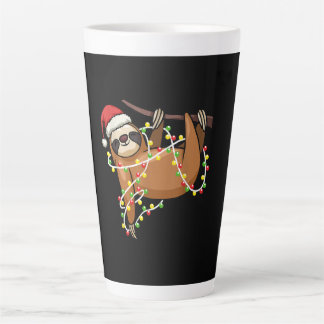 Sleuf met kerstboomverlichting grafisch T-shirt T- Latte Mok