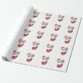 Sleuf met kerstwinter winterdieren cadeaupapier (Uitgerold)