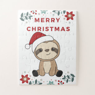 Sleuf met kerstwinter winterdieren legpuzzel