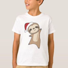 Sleuf met kerstwinter winterdieren t-shirt