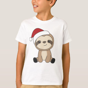 Sleuf met kerstwinter winterdieren t-shirt