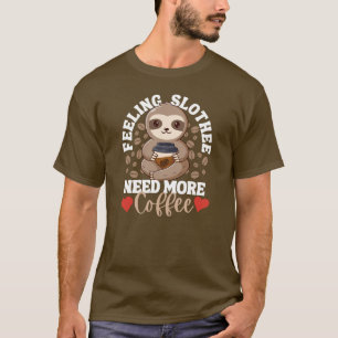 Sleuf met meer koffie t-shirt