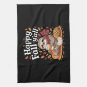 Sleuf met pompoenkruid blij Herfst Yall herfst Theedoek (Verticaal)