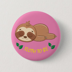 Sleuf om   Cute Slaping Sjabloon Ronde Button 5,7 Cm