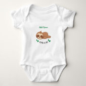 Sleuf om | Funny Quote Custom Cute Sloth Unisex Romper (Voorkant)