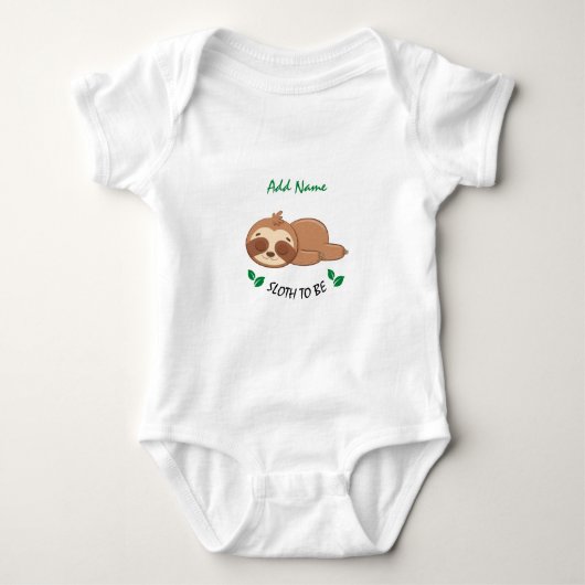 Sleuf om | Funny Quote Custom Cute Sloth Unisex Romper (Voorkant)