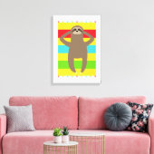 Sleuf op het strand canvas afdruk (Insitu (Woonkamer))