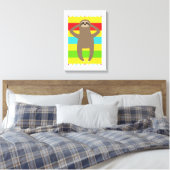 Sleuf op het strand canvas afdruk (Insitu (Slaapkamer))