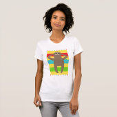 Sleuf op het strand t-shirt (Voorkant volledig)